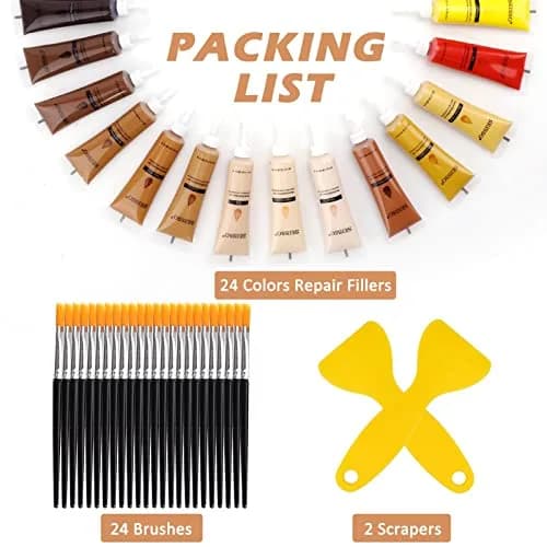 SEISSO Furniture Repair Kit, 24 Colors | Wood Scratch Cover & Filler for Wooden Floors & Furniture thumbnail 2