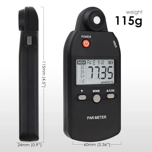 Landtek PAR Meter for LED Grow Lights, High Precision Quantum Sensor PPFD Tester 400-700nm | 18.8cm (7.4in) Length thumbnail 7