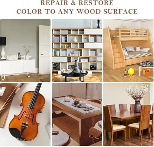 SEISSO Wood Furniture Repair Kit 8 Colors Wood Fillers & Touch Up Markers | Restore Tables, Cabinets, Floors thumbnail 7