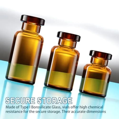ZHANXUBIO 5ml Amber Sterile Sample Vials with Self Healing Injection Port, 10PCS | Laboratory Glassware for Sterile Storage thumbnail 3
