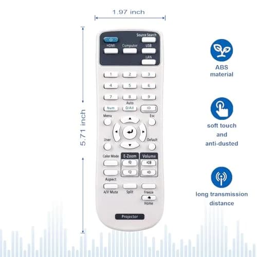 Beyution Replace Projector Remote Control fit for Epson Projector EB-E01 | Infrared, 10 M Distance, ABS Plastic, 6 Months Warranty thumbnail 5