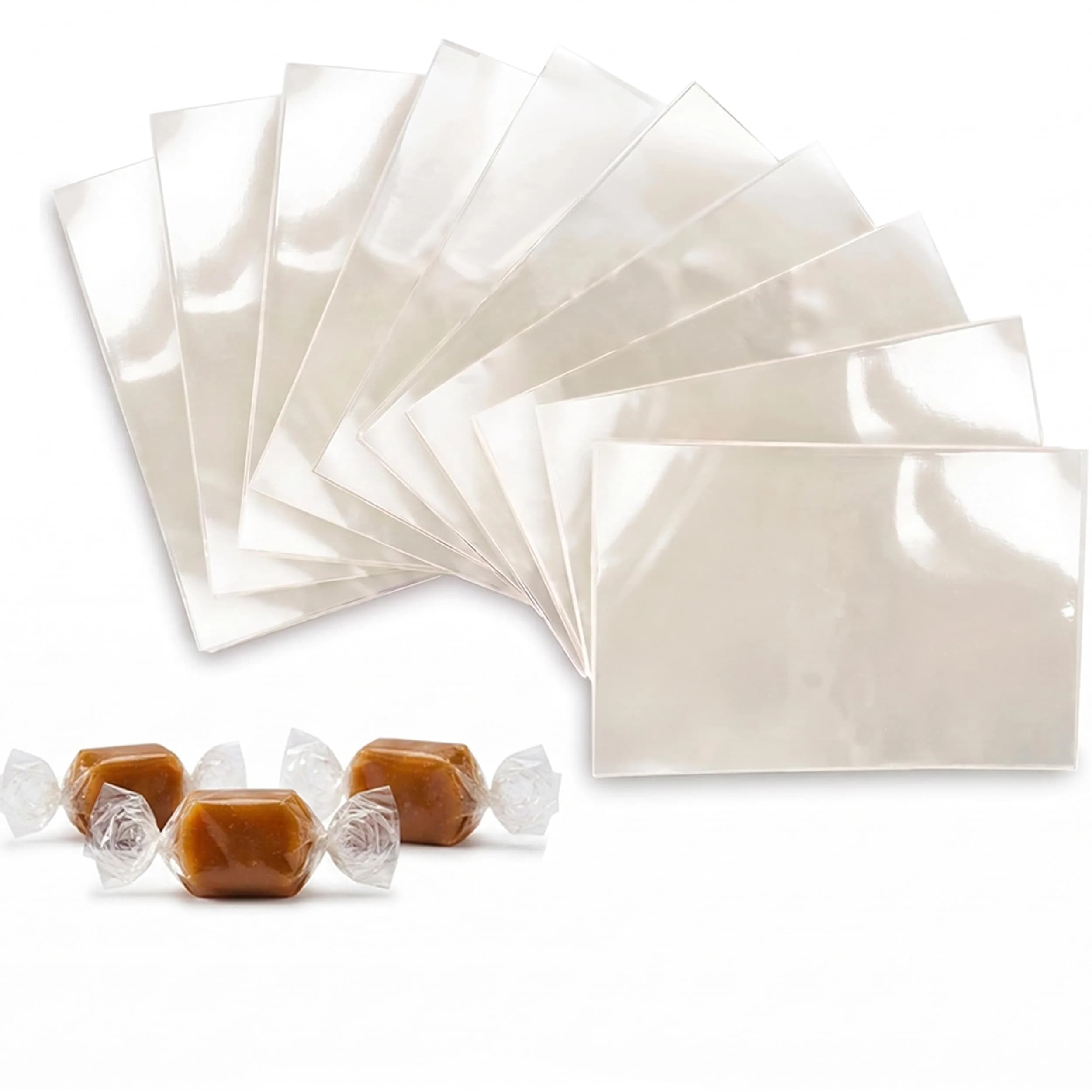 FIESTA WRAPS Clear Candy Wrappers 600-pk (3.5x5 in) | Cellophane Candy Wrappers for Homemade & Commercial Use — 3.5x5 Inch