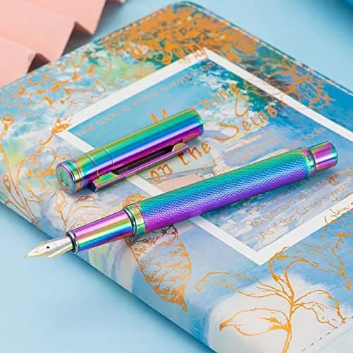Asvine Hongdian Rainbow Forest Fountain Pen Blade Nib 138mm (5.43in) | Classic Design Calligraphy Pen thumbnail 7