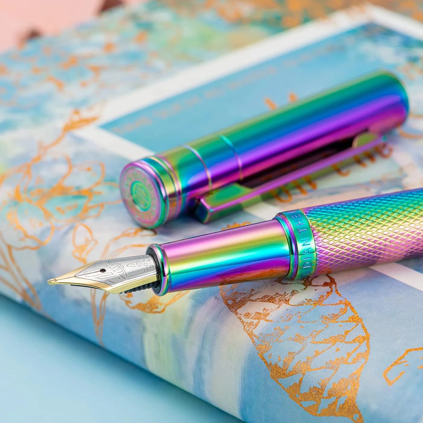 Asvine Hongdian Rainbow Forest Fountain Pen Blade Nib 138mm (5.43in) | Classic Design Calligraphy Pen - view 8