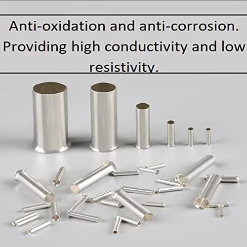 Teansic 1950PCS 22-10 AWG Copper Wire Ferrules Kit, Non-Insulated, Silver-Plated | Reliable Electrical Connection thumbnail 5