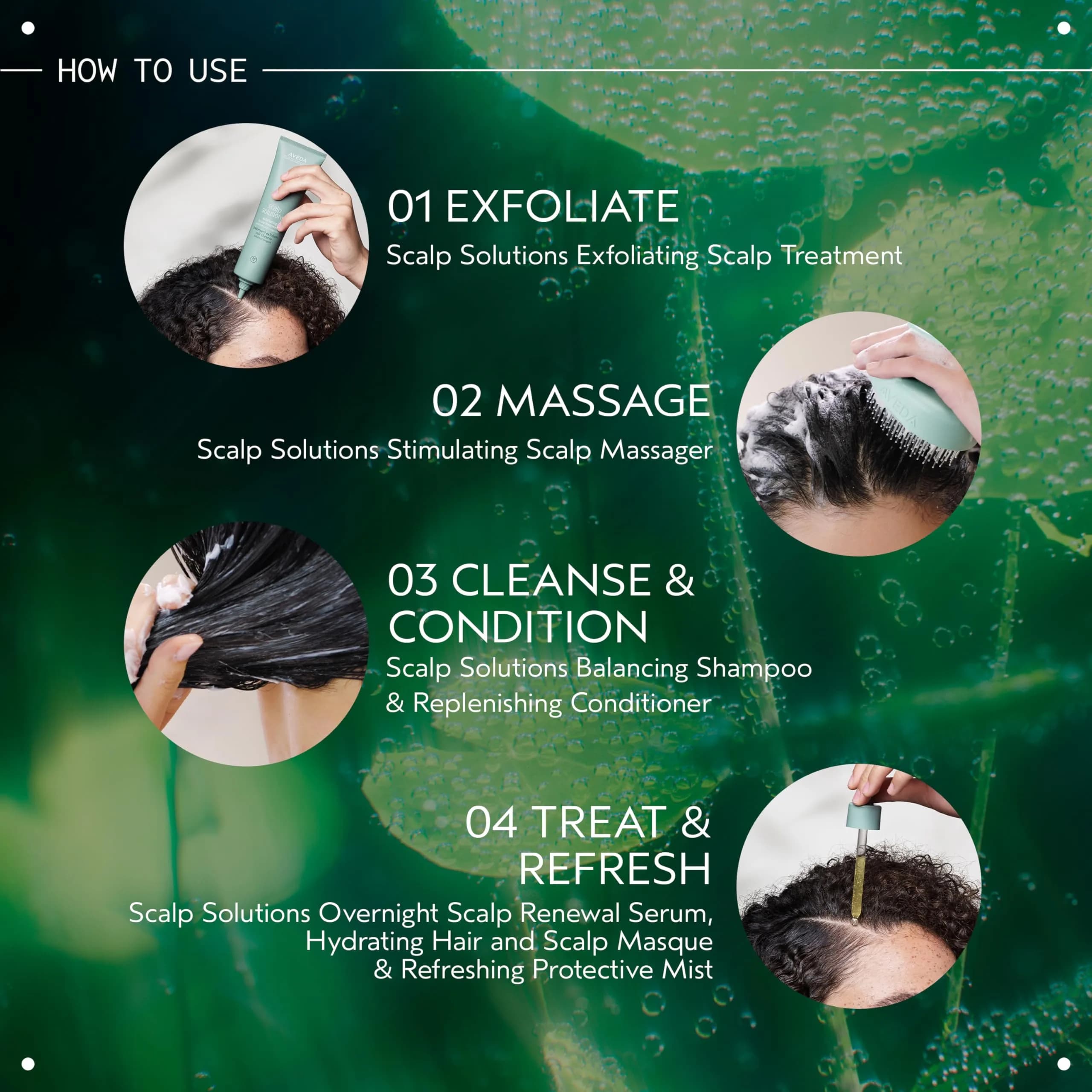 Aveda Scalp Solutions Stimulating Scalp Massager | Exfoliates & Stimulates Micro-Circulation | Green, 71g - view 4