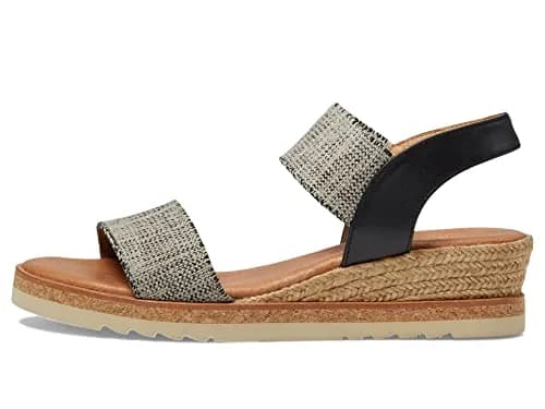 André Assous Neveah Wedge, Black/Beige, 8 | Elegant Platform Wedge for Women thumbnail 6