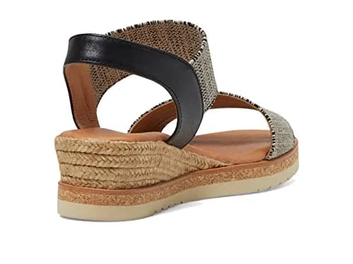André Assous Neveah Wedge, Black/Beige, 8 | Elegant Platform Wedge for Women thumbnail 7
