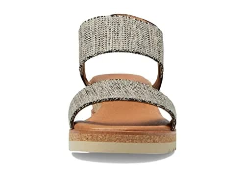 André Assous Neveah Wedge, Black/Beige, 8 | Elegant Platform Wedge for Women thumbnail 2