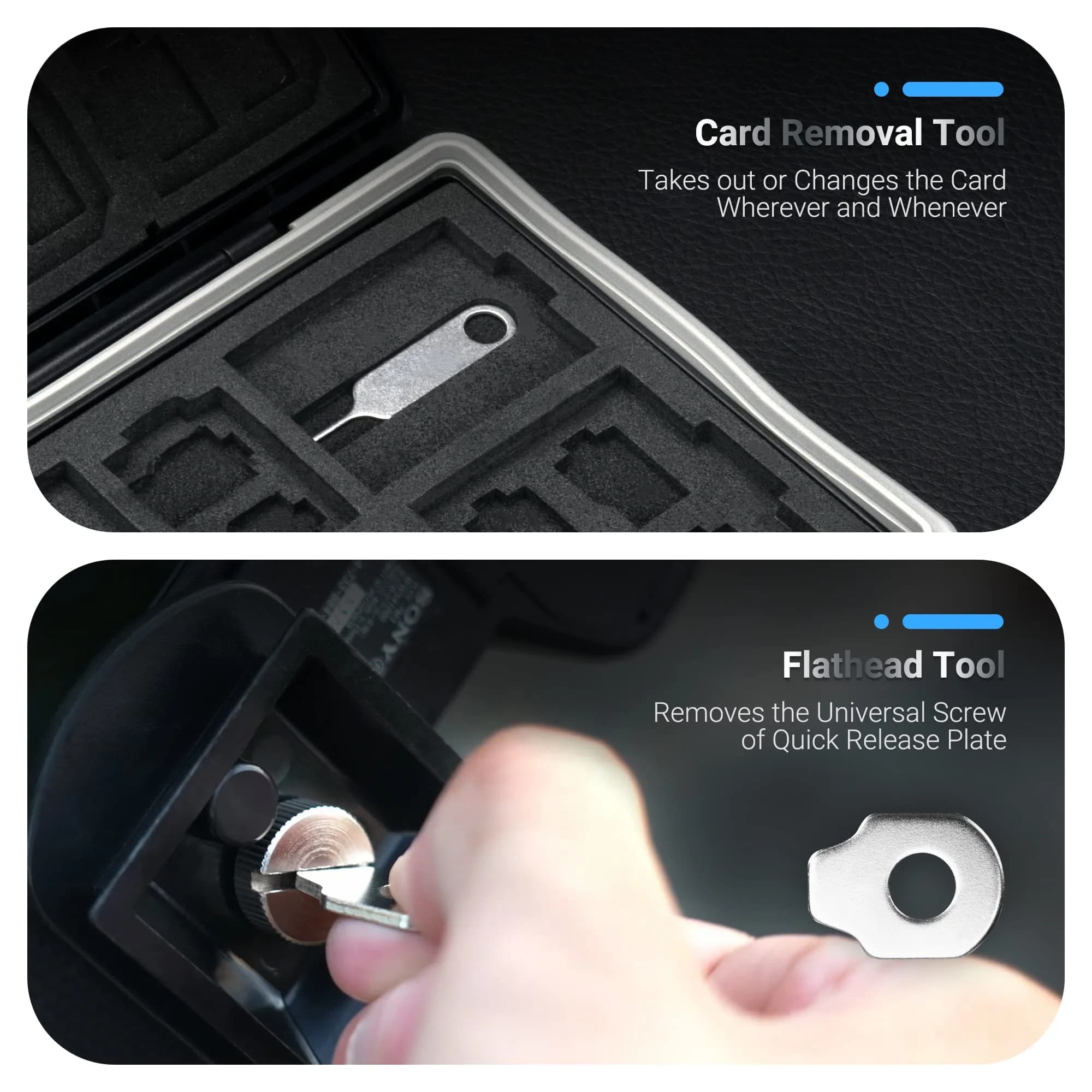 JJC 45-Slot Memory Card Case Holder | 12 SD + 30 Micro SD + 2 CF + 2 XQD/CFexpress Type B + 2 CFexpress Type A | Black - view 5