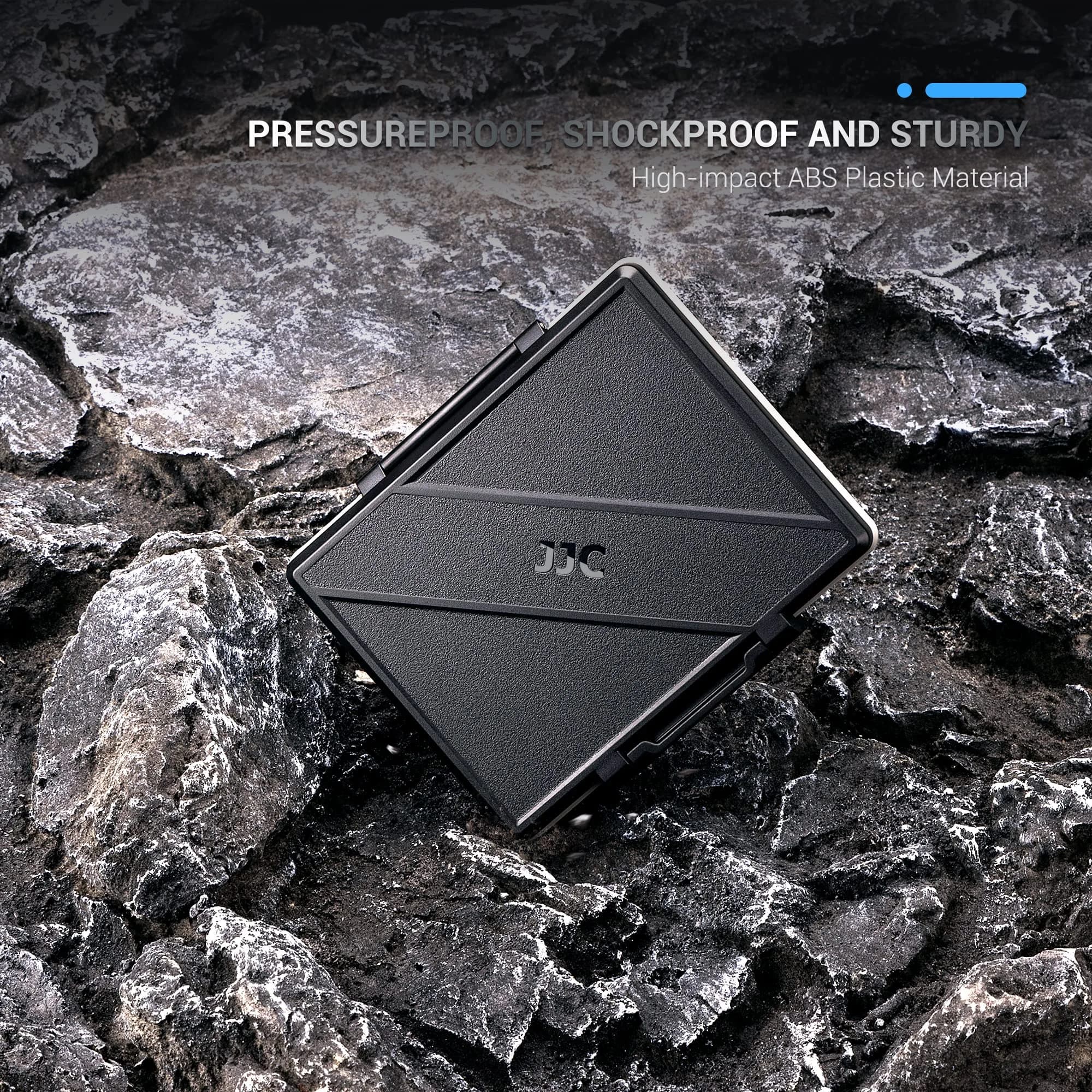 JJC 45-Slot Memory Card Case Holder | 12 SD + 30 Micro SD + 2 CF + 2 XQD/CFexpress Type B + 2 CFexpress Type A | Black - view 8