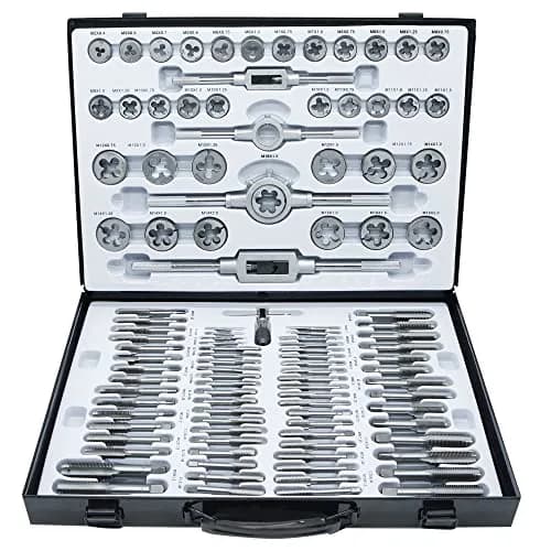 GMTOOLS 110PCS Tap and Die Set, Metric Size M2-M18 | High-Quality Threading Tool with Storage Case thumbnail 1