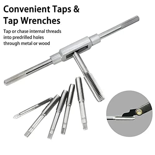 GMTOOLS 110PCS Tap and Die Set, Metric Size M2-M18 | High-Quality Threading Tool with Storage Case thumbnail 3