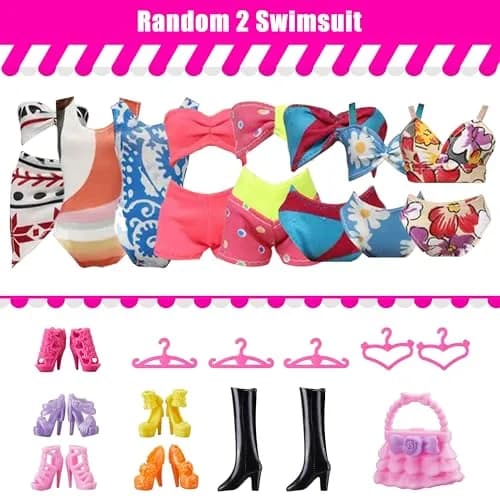 Babeilei Doll Clothes & Accessories Set for 11.5 Inch Dolls | 30 Pieces Variety Pack thumbnail 5