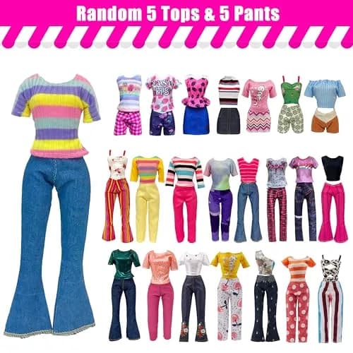 Babeilei Doll Clothes & Accessories Set for 11.5 Inch Dolls | 30 Pieces Variety Pack thumbnail 2