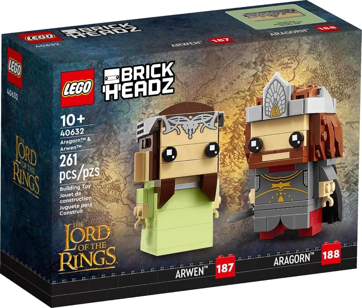 LEGO Toy Figure Aragorn & Arwen (40632) Lord of The Rings | Creative Fantasy Set for Kids 120+