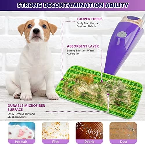 TINA&TONY Reusable Mop Pad for Swiffer WetJet, 6PCS | Microfiber Floor Cleaning Refill thumbnail 3