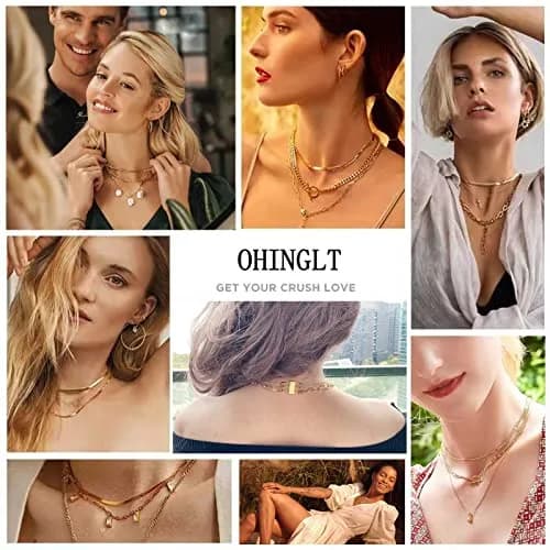 OHINGLT Magnetic Necklace Layering Clasps Connector with Lobster Clasps, 2 Sizes (0.59in & 0.79in) | Keeps Layered Necklaces Untangled thumbnail 4