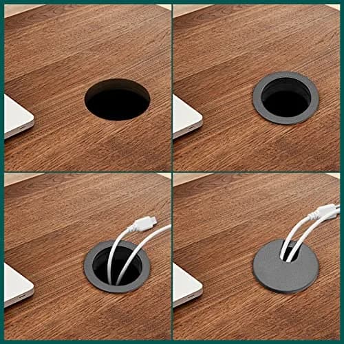 Litoexpe Black Desk Cord Grommet 2 Pcs | 1-1/2 Inch Internal Diameter, 1-3/4 Inch Hole Size thumbnail 5