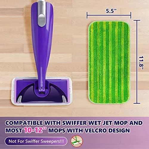 TINA&TONY Reusable Mop Pad for Swiffer WetJet, 4PCS | Microfiber Floor Cleaning Refill thumbnail 2
