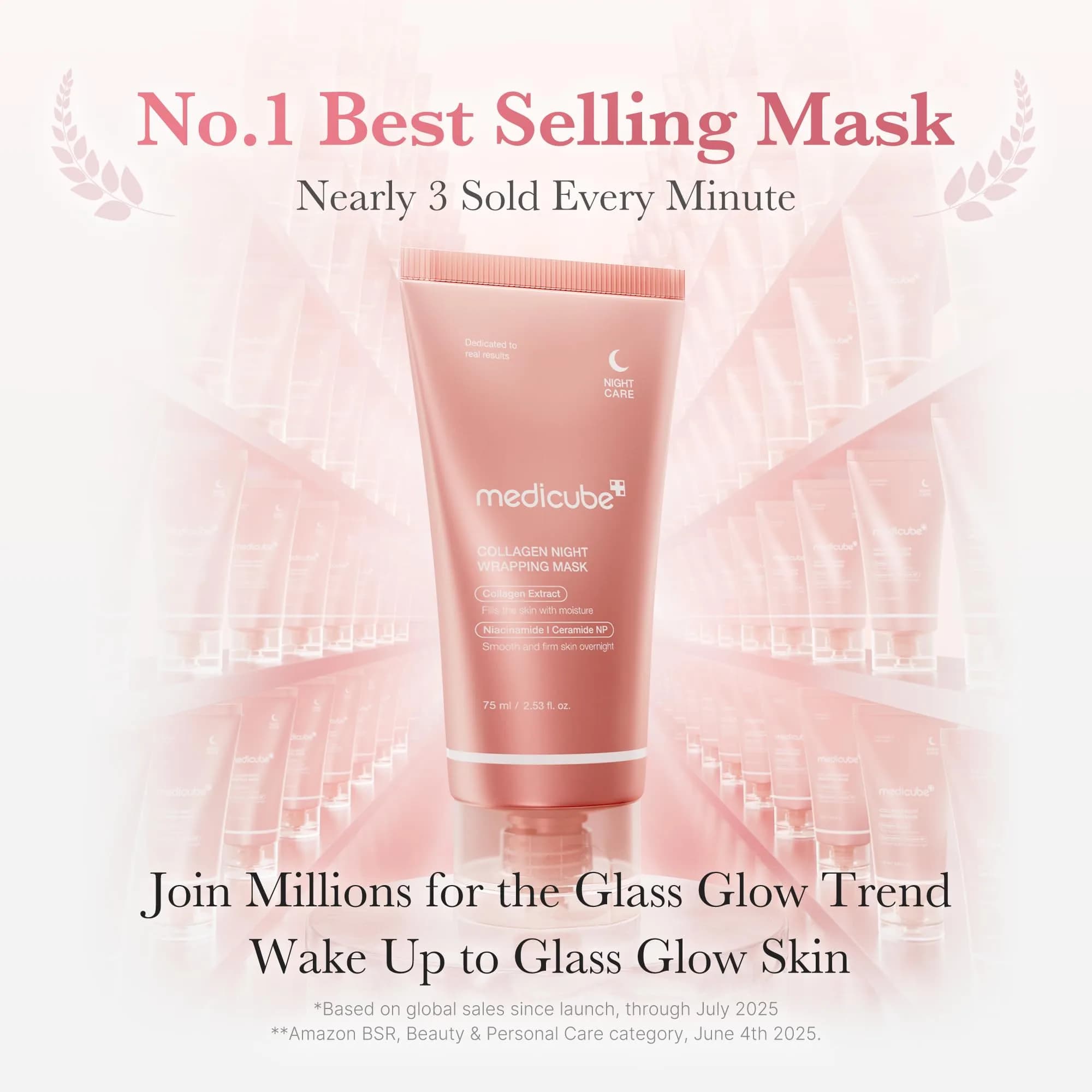 medicube Collagen Wrapping Mask 75ml (2.53 Fl Oz) | Overnight Elasticity & Hydration Care - view 2