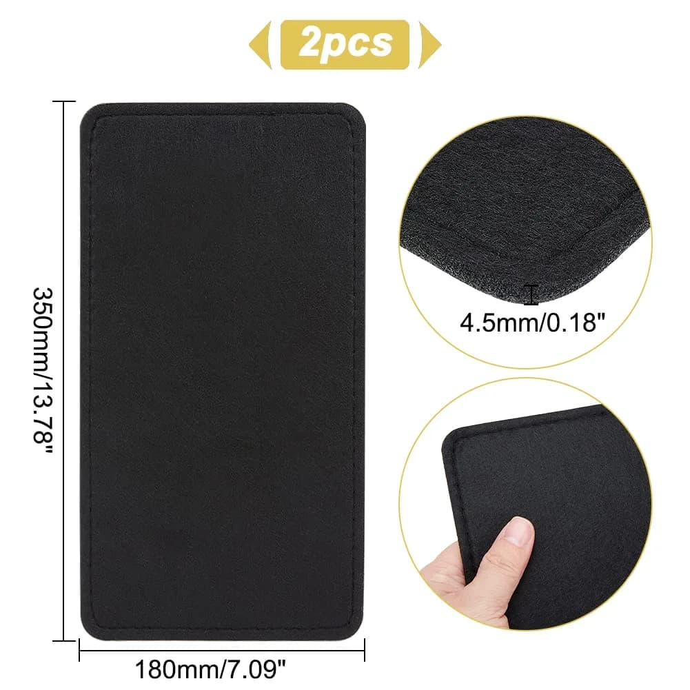 PH PandaHall 2pcs 13.7 x 7 Inch Felt Bag Base Shaper, Insert Bottom Black Purse Rectangle Liner Board for Handbag Leather Backpack Cosmetic Travel thumbnail 2