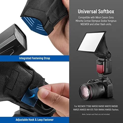 NEEWER Camera Stage Lighting Modifier 5" x 4" | Collapsible Diffuser for Speedlight thumbnail 5