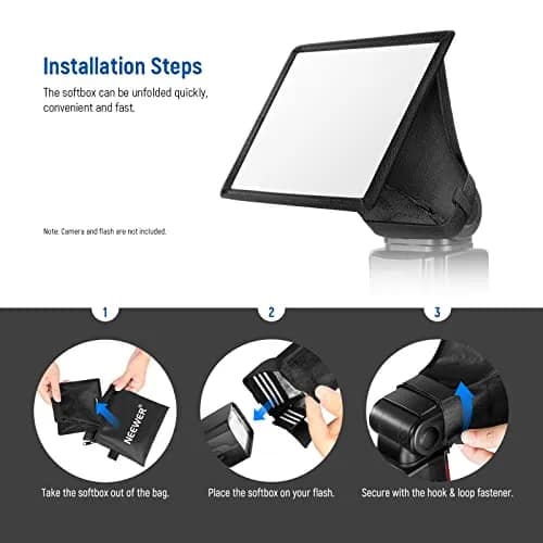 NEEWER Camera Stage Lighting Modifier 5" x 4" | Collapsible Diffuser for Speedlight thumbnail 9