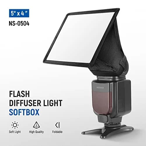 NEEWER Camera Stage Lighting Modifier 5" x 4" | Collapsible Diffuser for Speedlight thumbnail 2