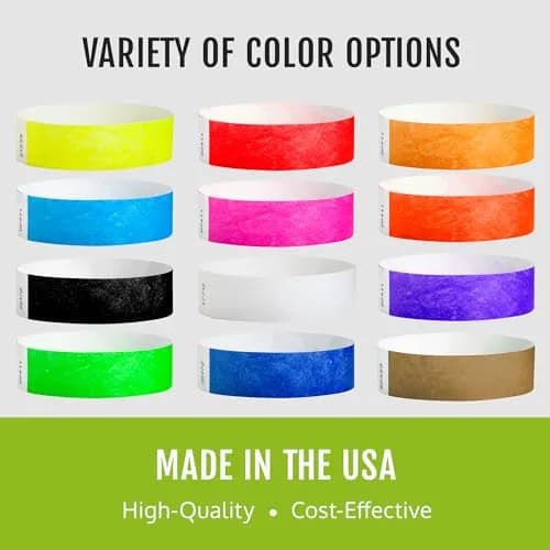 Wristco Neon Orange Tyvek Wristbands 600 Count | Tamper-Proof & Fluorescent for Events thumbnail 6
