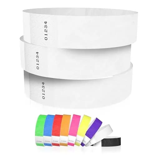 Wristco White Tyvek Wristbands for Events (600-Pack) | USA-Sourced Admission ID - main product image