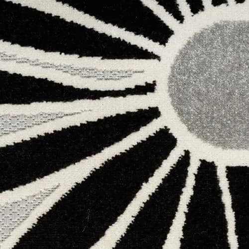 Nourison Aloha Black White 9' x 12' Area Rug | Easy Clean, Non Shedding, Indoor & Outdoor Use thumbnail 8