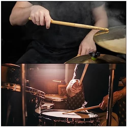 PATIKIL Maple Wood Drumstick 7A | Anti Slip, Light & Durable for Drumming (39.3cm/15.5-inch) thumbnail 6