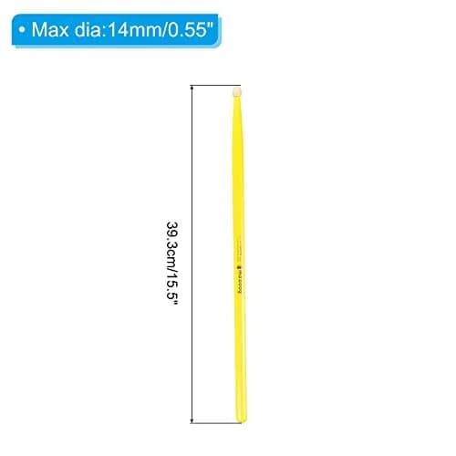 PATIKIL Maple Wood Drumstick 7A Yellow | Anti Slip, Light & Durable for Drumming (70-120 chars) thumbnail 2