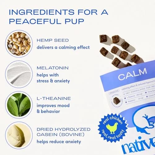 Native Pet Calming Chews for Dogs - Air-Dried 120 Chews | Supports Emotional Balance & Reduces Hyperactivity thumbnail 3