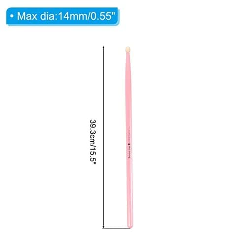 PATIKIL Maple Wood Drumstick 7A Pink | Anti Slip Grip for Drummers thumbnail 2