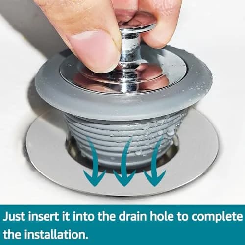 VIPMORE Universal Bathtub Drain Stopper, Sink & Tub Stopper, Bathroom Drain Plug 5.1cm (2 inch) | Watertight Seal for Drains 2.8cm-5.1cm thumbnail 5