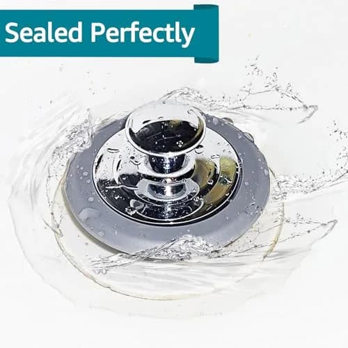 VIPMORE Universal Bathtub Drain Stopper, Sink & Tub Stopper, Bathroom Drain Plug 5.1cm (2 inch) | Watertight Seal for Drains 2.8cm-5.1cm thumbnail 3