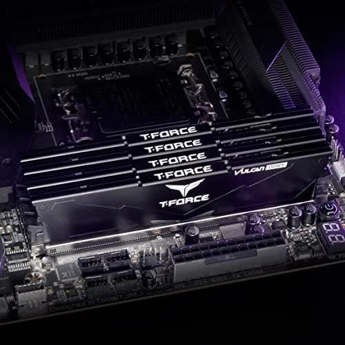 TEAMGROUP T-Force Vulcan DDR5 16GB (2x8GB) 5200MHz CL40 Desktop Memory Module Ram Black | 16GB (2x8GB) DDR5 5200MHz thumbnail 4