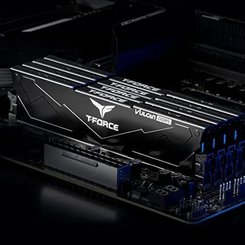 TEAMGROUP T-Force Vulcan DDR5 16GB (2x8GB) 5200MHz CL40 Desktop Memory Module Ram Black | 16GB (2x8GB) DDR5 5200MHz thumbnail 2