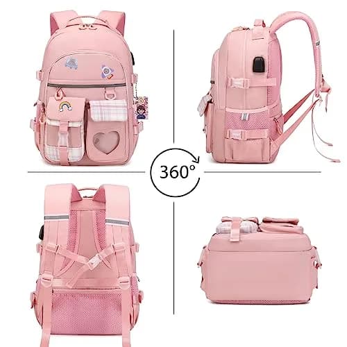 ACESAK Backpack for Girls - Bookbag Schoolbag for Girls Kids Teen | Stylish, Waterproof & Multi-Compartment (70-120 chars) thumbnail 6