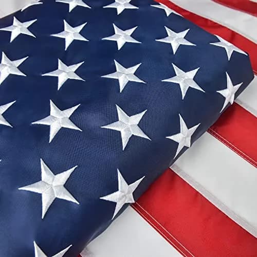 Olycole American Flag 2x3 FT Embroidered Stars & Brass Grommets | Durable Outdoor Polyester thumbnail 1