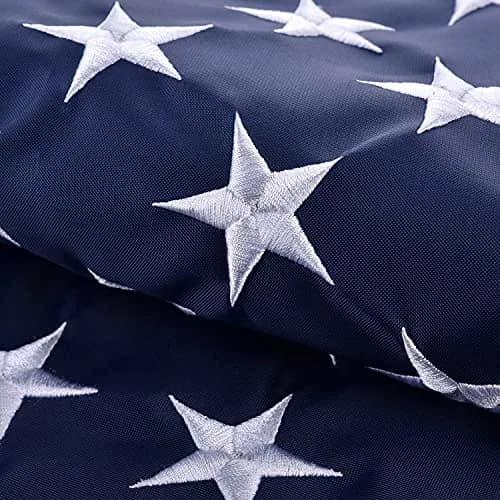 Olycole American Flag 2x3 FT Embroidered Stars & Brass Grommets | Durable Outdoor Polyester thumbnail 2