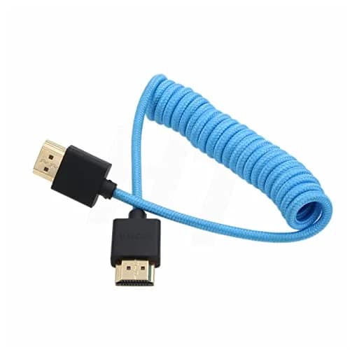HangTon HDMI 4K 120p 8K 30p Cable for Sony A7RV A7IV A7SIII FX30 | HDMI 2.1 8K/4K Support, 30cm Coiled thumbnail 1