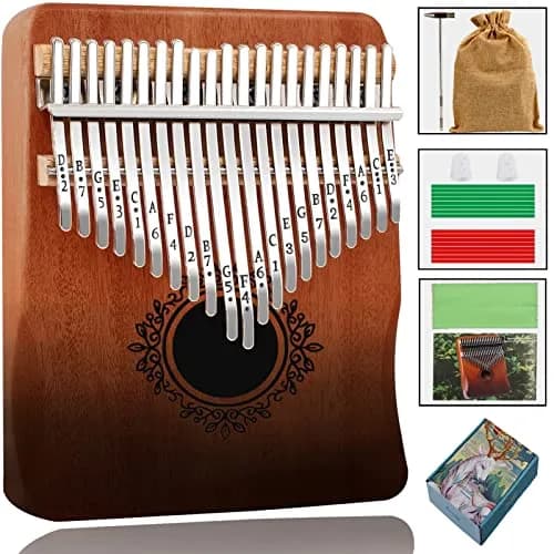 YSYFFPXXYYS Kalimba 21 Keys | Portable Thumb Piano for Adults & Beginners, Handcrafted with High-Quality Ore Steel & Solid Wood thumbnail 1