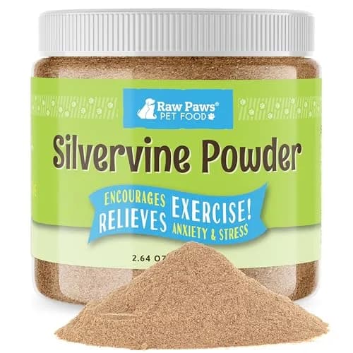 Raw Paws Silvervine Powder 75g (2.6 oz) | Potent Catnip Alternative for Indoor Cats thumbnail 1