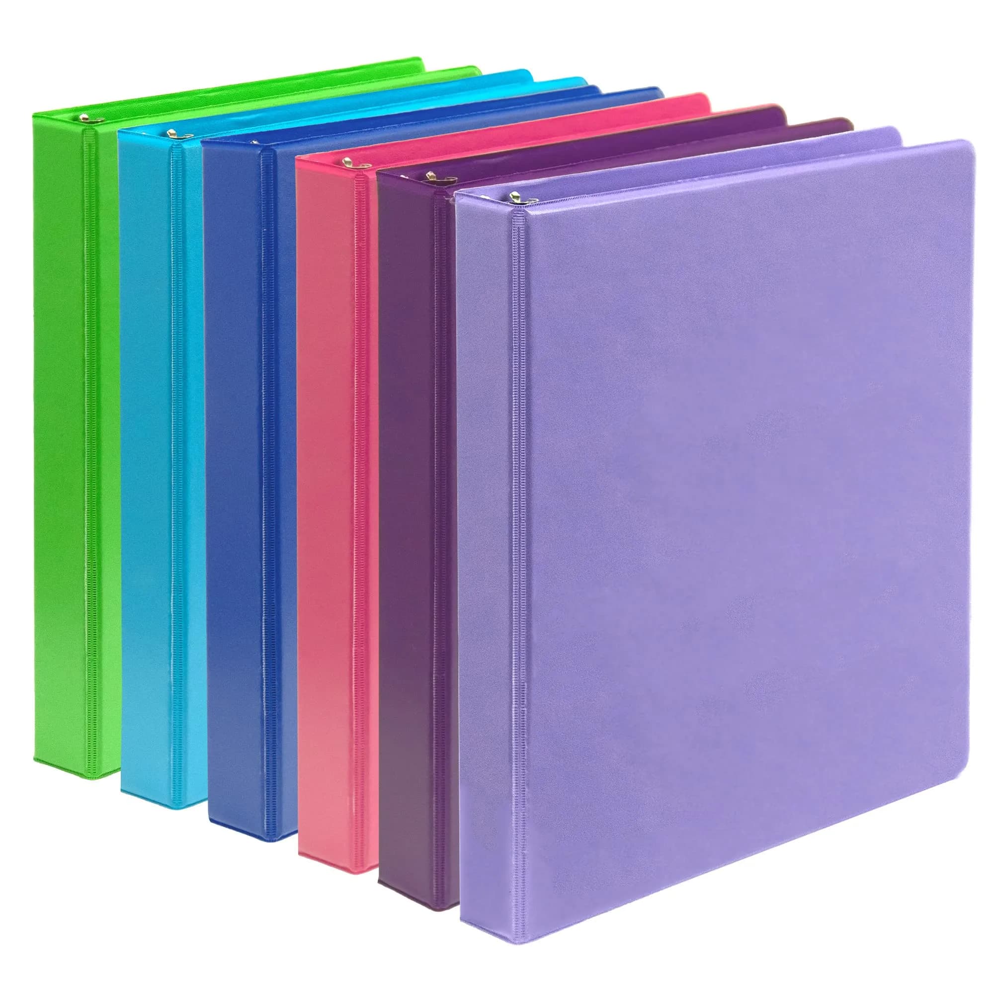 Samsill Island Assortment 2.5cm (1 inch) D-Ring Binder, 100% Recycled Chipboard, 6 Pack | Bulk Pack Storage Binder for Students & Office - view 9