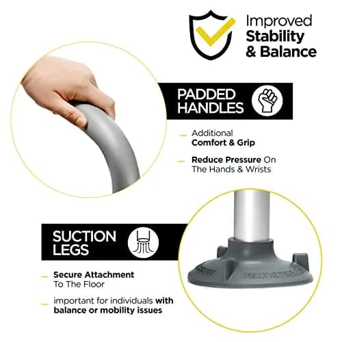 Medical king Toilet Safety Rails for Seniors Adjustable Detachable Fits Most Toilets | Support & Stability thumbnail 5