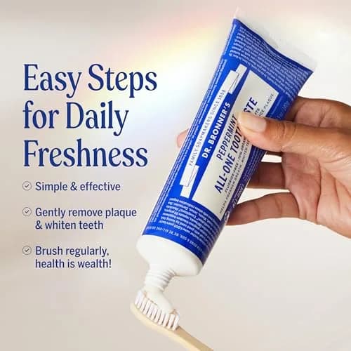 Dr. Bronner's All-One Toothpaste Variety Pack 20oz (5oz Each) | USA Import, Fluoride-Free, Organic, Vegan thumbnail 5