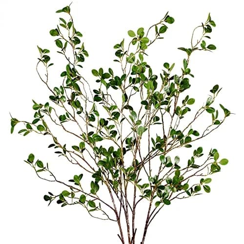 Sggvecsy Artificial Ficus Branches 43’’ | Realistic Faux Leaf Spray for Home & Office (120 chars) thumbnail 1